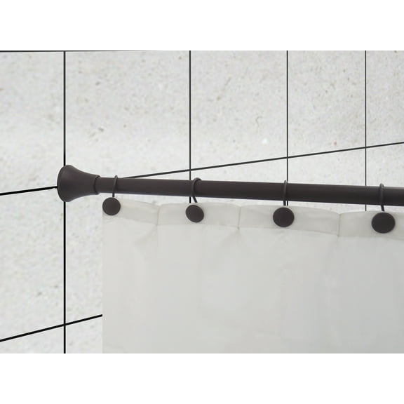 Lavender & Sage Adjustable Orb Shower Curtain Rod Set with 12 Hooks, 42" - 72"