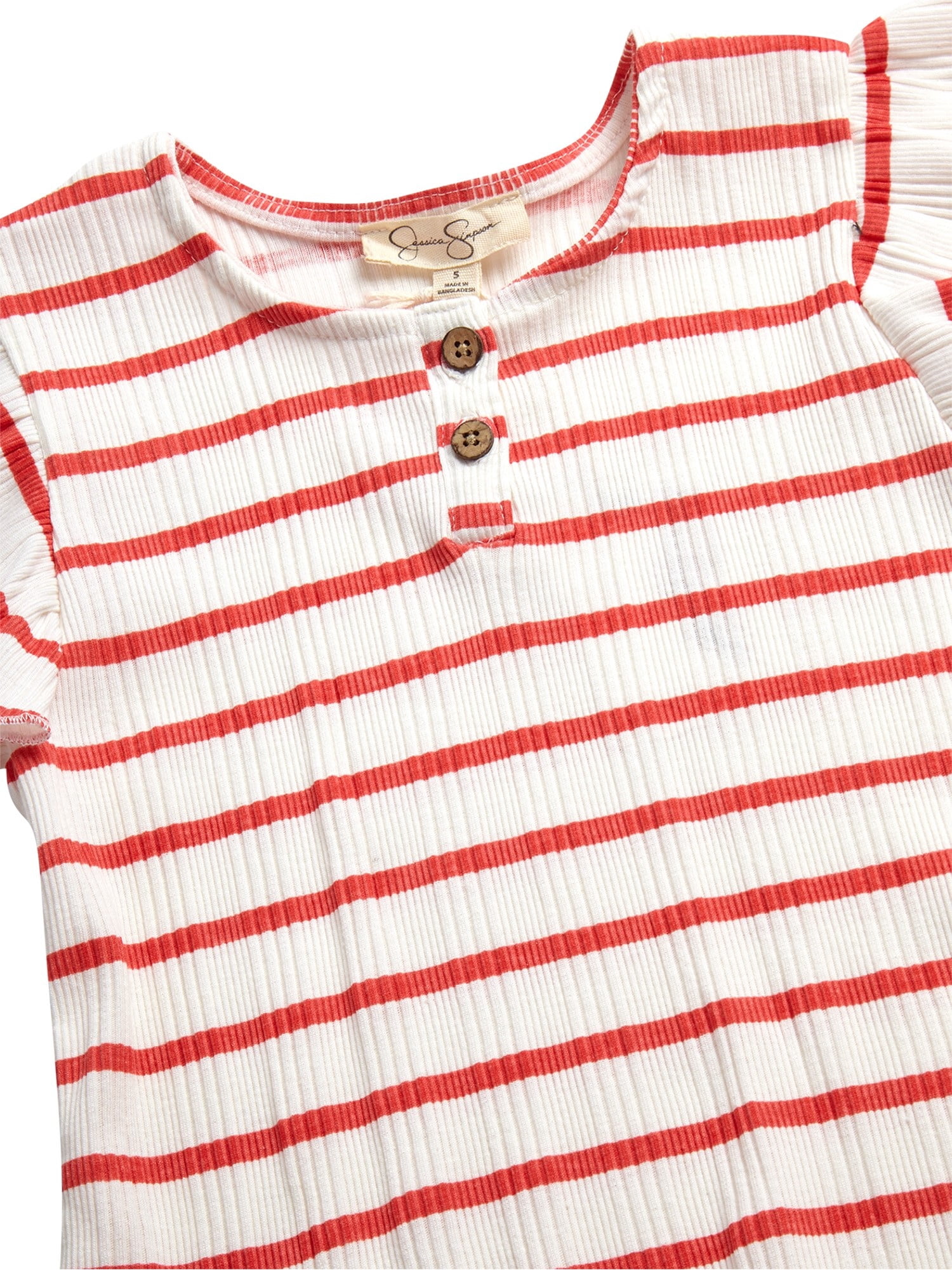 Jessica Simpson Girls' Flutter Tee and Jeans Set, 2-Piece, Sizes 4-12