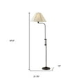 thumbnail image 3 of 68" Bronze Adjustable Traditional Shaped Floor Lamp With Beige Empire Shade, 3 of 7
