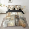 thumbnail image 2 of YST Beige Brown Aesthetic Ombre Bedding Comforter Sets 7pcs Contemporary Gradient Twin Bedding Sets, Watercolor Graffiti Comforter, Flat Sheet, Fitted Sheet, Pillowcases, Throw Pillow Covers, 2 of 4