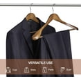 thumbnail image 3 of Wide Shoulder Wooden Hangers, Wood Clothes Hangers for Coat, Wedding Dress Hanger, 6Pack,Walnut, 3 of 8