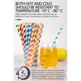 thumbnail image 4 of Holloyiver 100PCS Stripe Drinking Straws, Biodegradable Disposable Straws 7.8 Inch Colourful Kraft Paper Straws for Coffee, Milk, Juice, Cocktial and Suit for Birthday Parties, Weddings, Picnic, 4 of 8