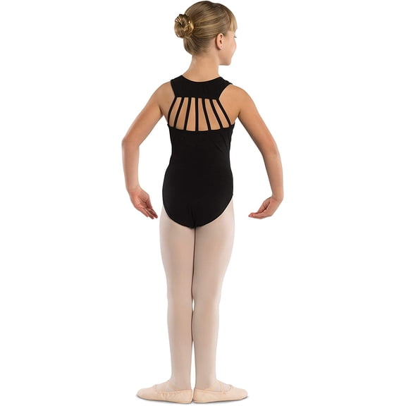 DanzNmotion by Danshuz Girl's Straps Leotard 8-10 BLACK