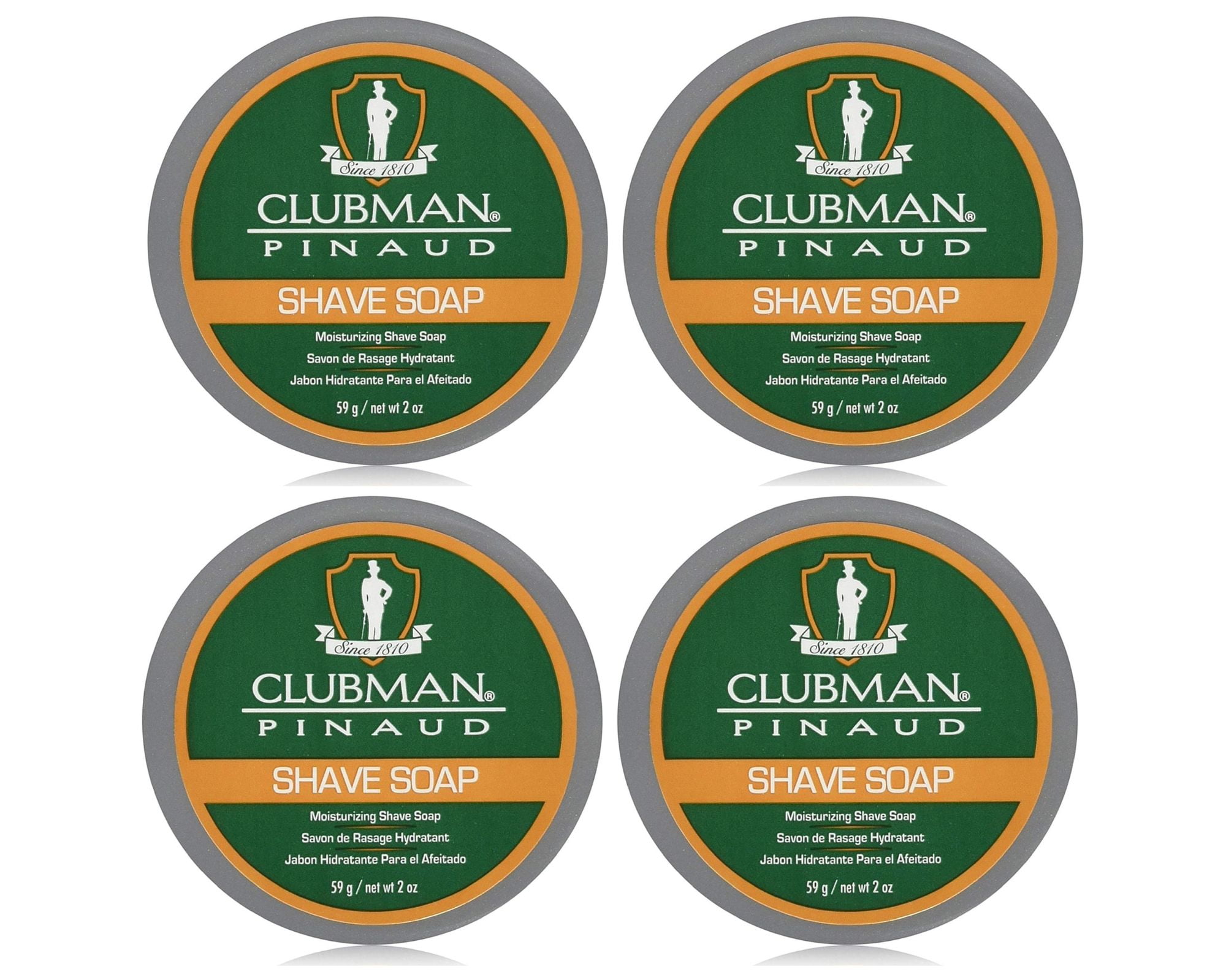 Clubman Moisturizing Shave Soap 2oz x 4