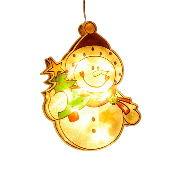D Christmas Decorative Lights For Window 1Pc With Suction Cup And Led Bulbs For Bright Display Battery Not Included Size Not Specified Total Weight 0.31 Pounds