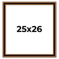 25x26 Frame Gold Brown Plein Air Vintage Solid Wood Picture Frame | 1.75 Inches Moulding Width |