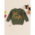thumbnail image 5 of Aojekbee Baby Halloween Knitted Sweater Casual Pumpkin/Ghost Embroidery Warm Long Sleeve Pullover Infant Knitwear for Toddler, 5 of 10