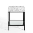 thumbnail image 3 of Sink Vanity Cabinet, Artificial Marble, Metal Steel, Black White, Modern Contemporary Urban Design, Hotel Bedroom Bathroom Master Suite Guest, 3 of 10