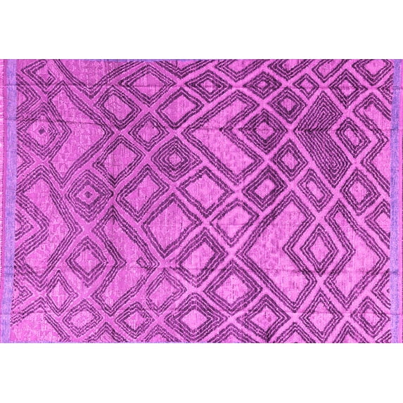 Ahgly Company Indoor Rectangle Abstract Pink Modern Area Rugs, 5' x 7'