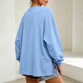 thumbnail image 7 of Trikvn Women's Oversized Crewneck Sweatshirt Long Sleeve Drop Shoulder Pullover Tops Side Slits Casual Loose Tunic Shirts Fall Winter Loungewear Comfy Clothes, 7 of 7