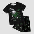 thumbnail image 2 of NIEWTR Toddler Boy Dinosaur Shorts Set - 2 Piece Short Sleeve T-Shirt and Shorts for Boys - Toddler & Little Boys Summer Outfits（A-Dark Green,2-3 Years), 2 of 4