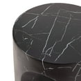 thumbnail image 5 of LeisureMod Round Side Table in Fiberstone with Arched Base Design Compact Weather-Resistant for Modern Home, Living Room, Bedroom, Patio Crus Collection in Marbleized Black, 5 of 14
