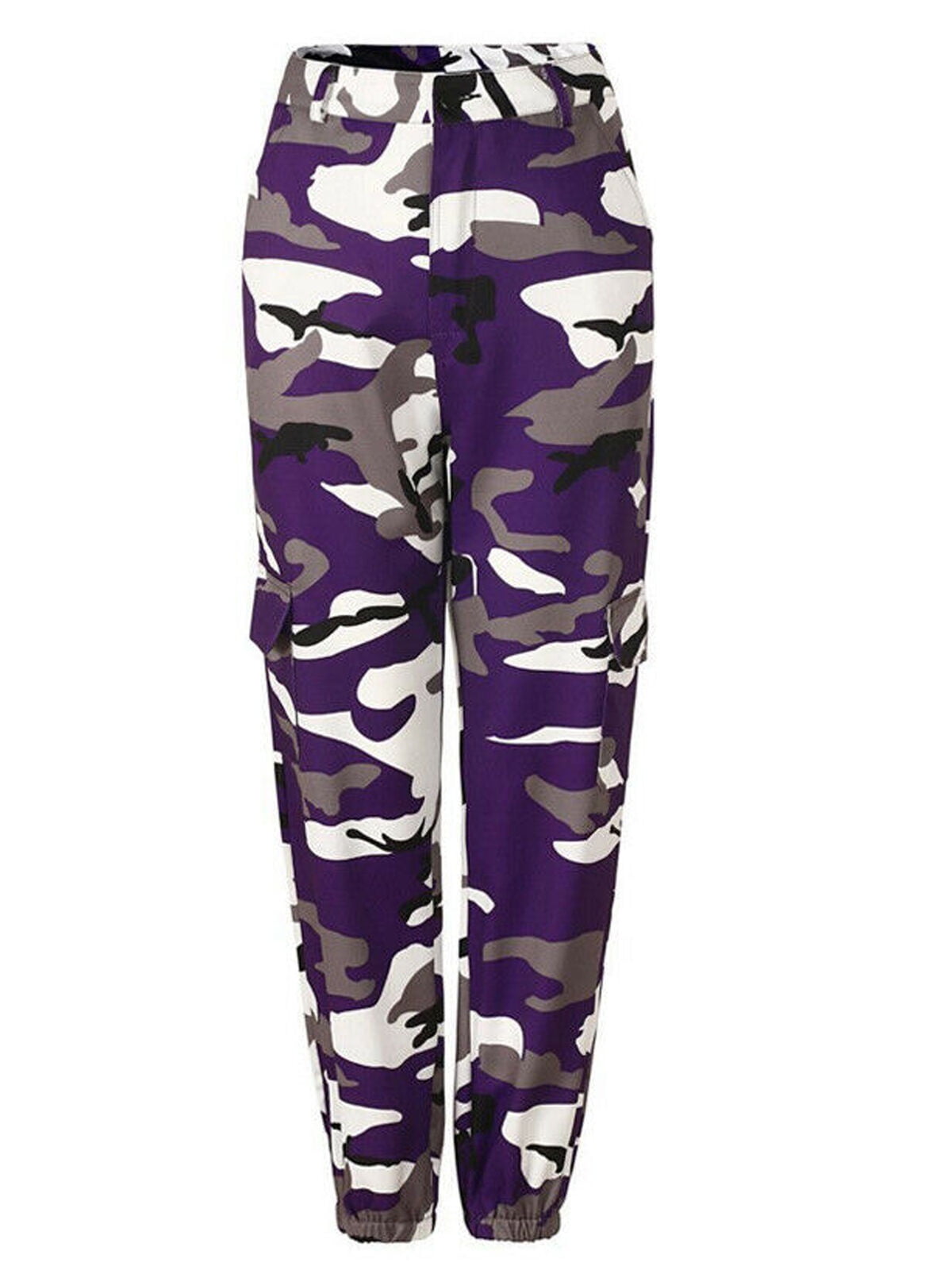 purple cargo camo pants