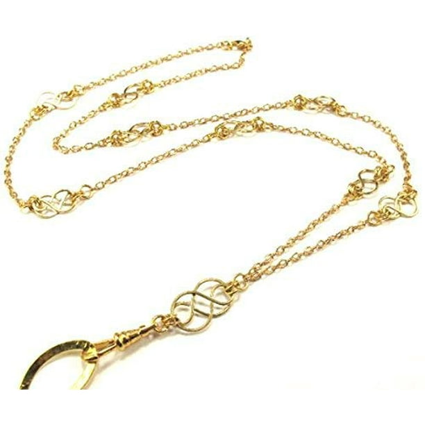 Brenda Elaine Jewelry Gold Women's Fashion Lanyard Necklace ID Badge