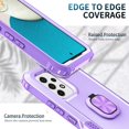 thumbnail image 5 of Nalacover For Samsung Galaxy A53 5G Slim Case,Luxury Hybrid Hard PC and TPU Rugged Bumper 3-In-1 Rotatable Magnetic Ring Kickstand Four Corner Guard Shockproof Anti-Scratch Back Phone Cover.Purple, 5 of 7
