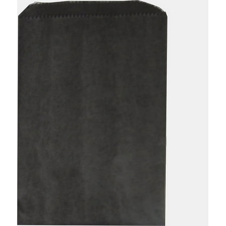5 X 7 Black Flat Paper Merchandise Bags 50pack