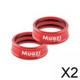 thumbnail image 1 of 2x2x Anillos De Fijación De Manillar De Bicicleta Plegable Marco De Aluminio Reemplazo De Montaje De Vástago Rojo 25,4mm, 1 of 8