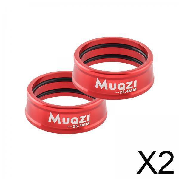 2x2x Anillos De Fijación De Manillar De Bicicleta Plegable Marco De Aluminio Reemplazo De Montaje De Vástago Rojo 25,4mm