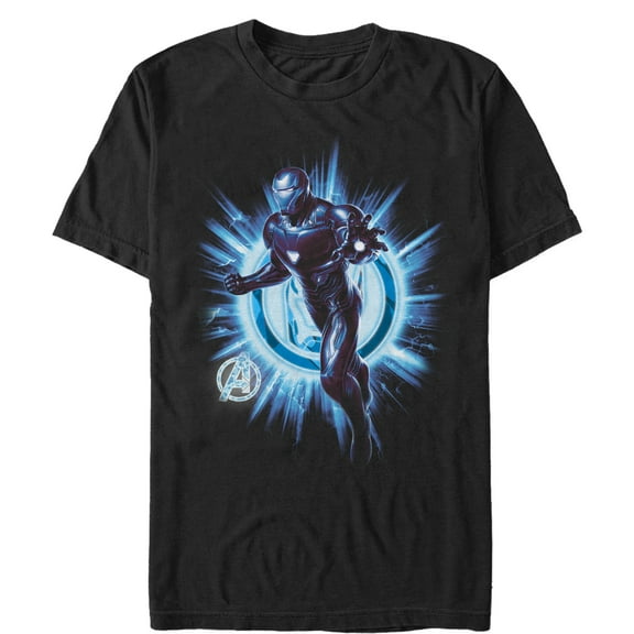 Men's Marvel Avengers: Endgame Iron Man Star Logo Graphic Tee Black 2X Large