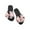 Pink, variant on Anuirheih Slip on Sandals Women,Female Summer New Style Non-slip One-word Slip Soft Bottom Holiday Beach Slipper(Red)
