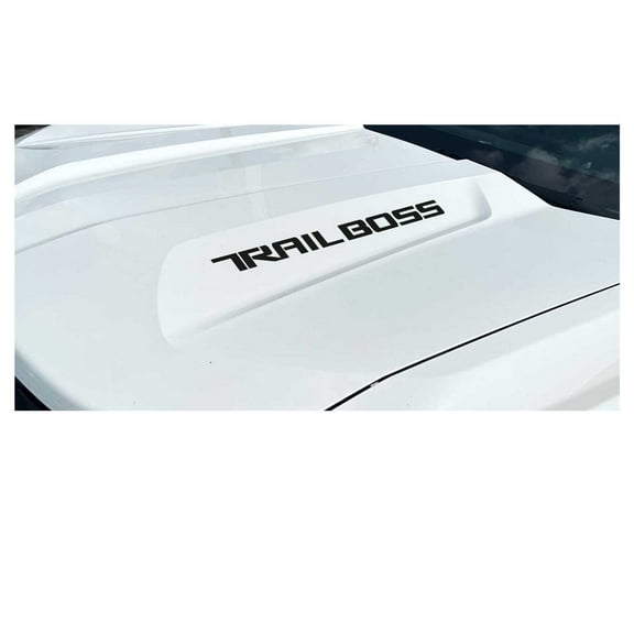 Chevy Colorado Matte Black Trail Boss Hood Lettering Decals 2023-2026 Set of 2 GM Licensed