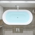 thumbnail image 5 of Vanity Art 59" x 30" Acrylic Freestanding Bathtub Contemporary Soaking Tub with Overflow and Pop-Up Drain, VA6610-S, 5 of 10