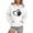 White, variant on Women's Hoodies & Sweatshirts Casual Star Print Letter Pullover Hooded Sweatshirt for Everyday Wear