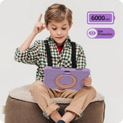 Plimpton Kids Tablet, Google Kids Space, Android Tablet for Kids, 10 Inch Ttablet with Parental Control, 9(3+6)GB RAM 64GB Storage, 6000mAh, WiFi 6, EVA Shockproof Case, kids10 - Purple