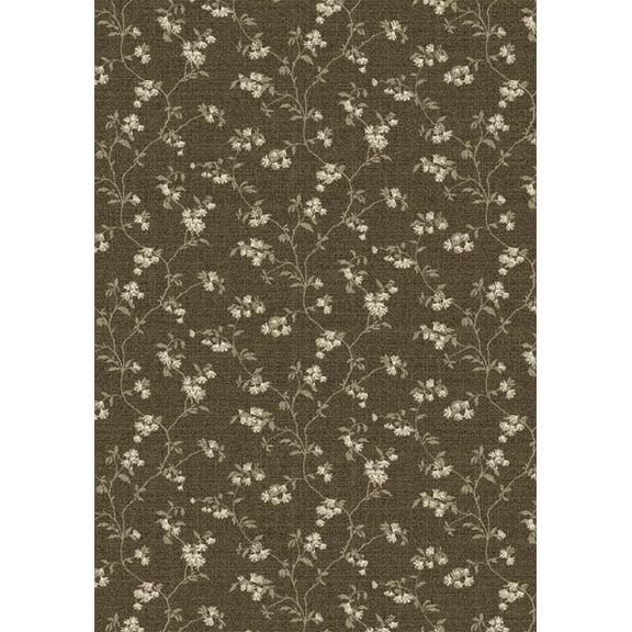 Milliken Imagine Area Rug CASTLETON DARK UMBER Castleton Dark Vines Bulbs 10 9 x 13 2 Rectangle