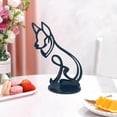 thumbnail image 4 of Adorno de estatua de perros abstractos, figuras coleccionables de diseño simple y moderno, hecho de escultura de metal, decoración de gabinete para el mi Baoblaze Estatuilla de animales, 4 of 8