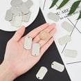thumbnail image 3 of 1box about 20pcs Large Hypoallergenic Rectangle Stainless Steel Pendants Stamping Blank Tag Smooth for Jewelry Making Stainless Steel color 35mm 1box, 3 of 9