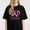 Black-1, variant on Inspirational Ribbon Graphic for Breast Cancer Survivors Casual T Shirt with By the Grace of God Im a Survivor Tee Print