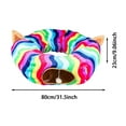 thumbnail image 2 of Lit Tunnel Douillet pour Chat, Maisonnette Pliable Ronde, Aire de Jeux pour Usage Intérieur dans le Salon et la Chambre, Divertissement pour Animaux et Design Charmant, 2 of 4