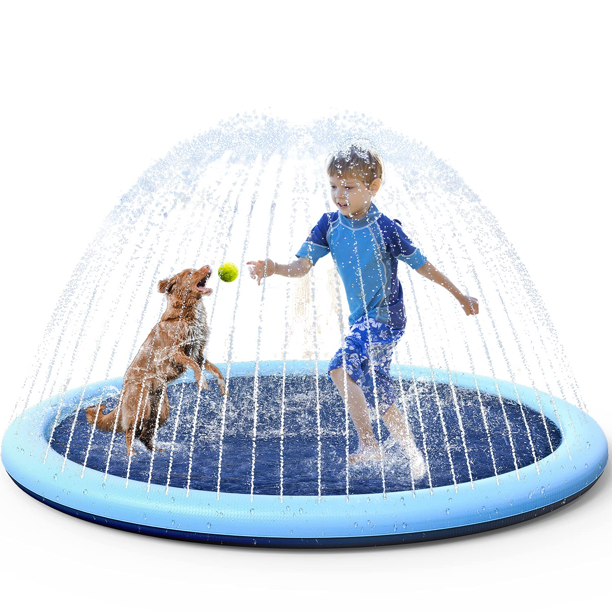 Clearance Cumka Small Dog Splash Pad, Non Slip Splash Pad Sprinkler for