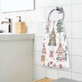 thumbnail image 3 of Yayeee 2 Pack Hand Towels for Bathroom 100% Cotton 16" x 28" Kitchen Towel, Beige Nordic Christmas House, 3 of 7
