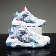 thumbnail image 5 of Men’s High Top Basketball Sneakers Breathable Non Slip Training Shoes with Cushioned Support for Outdoor Sports Gym Fitness Running and Daily Streetwear, 5 of 9