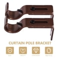 thumbnail image 2 of ULTNICE Curtain Accessories Drapery Rod Holder Brown Iron 3Pcs 9x4.5x2cm, 2 of 6
