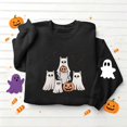 thumbnail image 5 of Meichang Halloween Crew Neck Sweatshirt Women Ghost Graphic Sweatshirts Oversized Long Sleeve Pullover Holiday Party Sweatshirt, 5 of 5