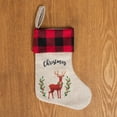 thumbnail image 3 of Lubelski Christmas Tree Elk Bird Pattern Hanging Storage Bag Linen Xmas Stocking Decor, 3 of 7