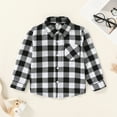 thumbnail image 2 of Kids Little Boys Girls Baby Long Sleeve Button Down Plaid Flannel Shirt Top Clothes for 6-7T, 2 of 8