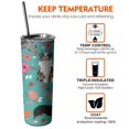 thumbnail image 6 of 20oz Australian Shepherd Floral Skinny Tumblers Stainless Steel Tumbler with Lid and Straw,Vacuum Insulated Double Wall Travel Tumbler Cups with Cleaning Brush for Coffee,Tea, 6 of 6
