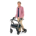 thumbnail image 2 of Comodita Piccola (Petite) Heavy Duty Rollator Walker with Comfortable 15" Wide Seat (Metallic Champagne), 2 of 5