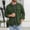 #Green, variant on DPTALR Men's Casual Solid Color Turndown Collar Long Sleeve Shirt with Pockets,Green,Big and Tall Men XL