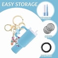thumbnail image 2 of Mini Tumbler Keychain, Cute Cup Keychain Chapstick, School Bag Key Ring Handbag Backpack Keychain (Blue), 2 of 6