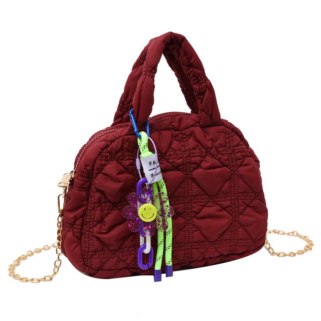 Bolso Bandolera para Mujer Bolso Hombro Acolchado Informal Bolsos Y Monederos (rojo Vino)