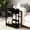 Black, variant on 3-Tier Black Slim Side Table with Magazine Holder, Narrow End Table for Small Spaces, Modern Rustic Storage Shelf for Living Room Bedroom Couch