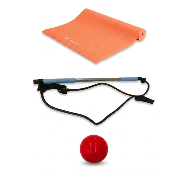 Kit de Entrenamiento Pilates Tapete Barra para Pilates Pelota 1 lb Set 3 Ejercicio en Casa