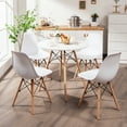 thumbnail image 2 of Costway Dining Table Set Modern 5 PCS For 4 Round Dining Room Table Set W/Solid Wood Leg, 2 of 10
