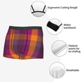 thumbnail image 6 of Fotbe Purple Yellow Buffalo Plaid Men’s Total Support Pouch Boxer Briefs, X-Temp Cooling, Moisture-Wicking Underwear, Regular, Long-leg and Trunk-X-Large, 6 of 9