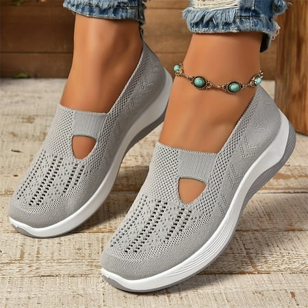 Orthopedic Shoes For Women Walking Shoes Classic Knitted Loafers Driving Casual Slip On Boat Shoes Clearance Sale